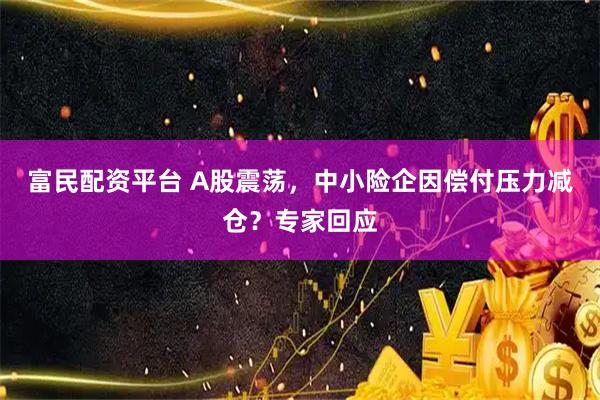 富民配资平台 A股震荡,中小险企因偿付压力减仓?专家回应